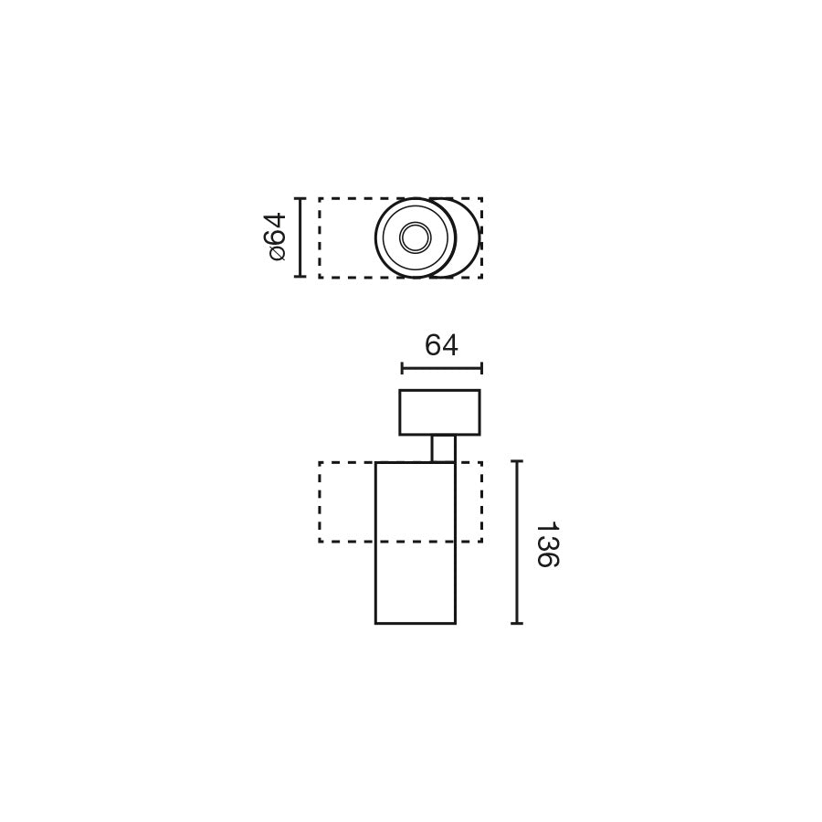 FOST SURFACE black projector Ø64 14W CRI97 4000K 60°