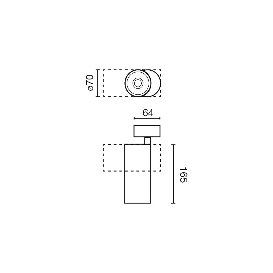 FOST SURFACE must projektor Ø70 28W CRI97 2700K 60°