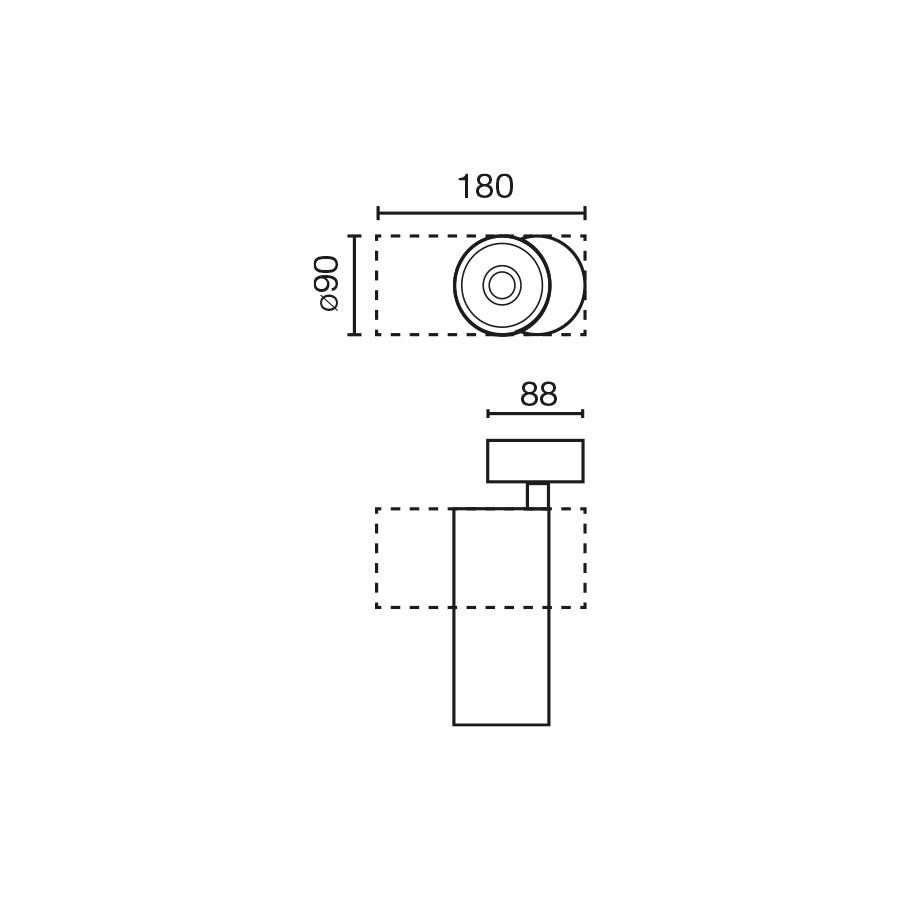 FOST SURFACE White projector Ø90 42W 24° 3000K CRI90