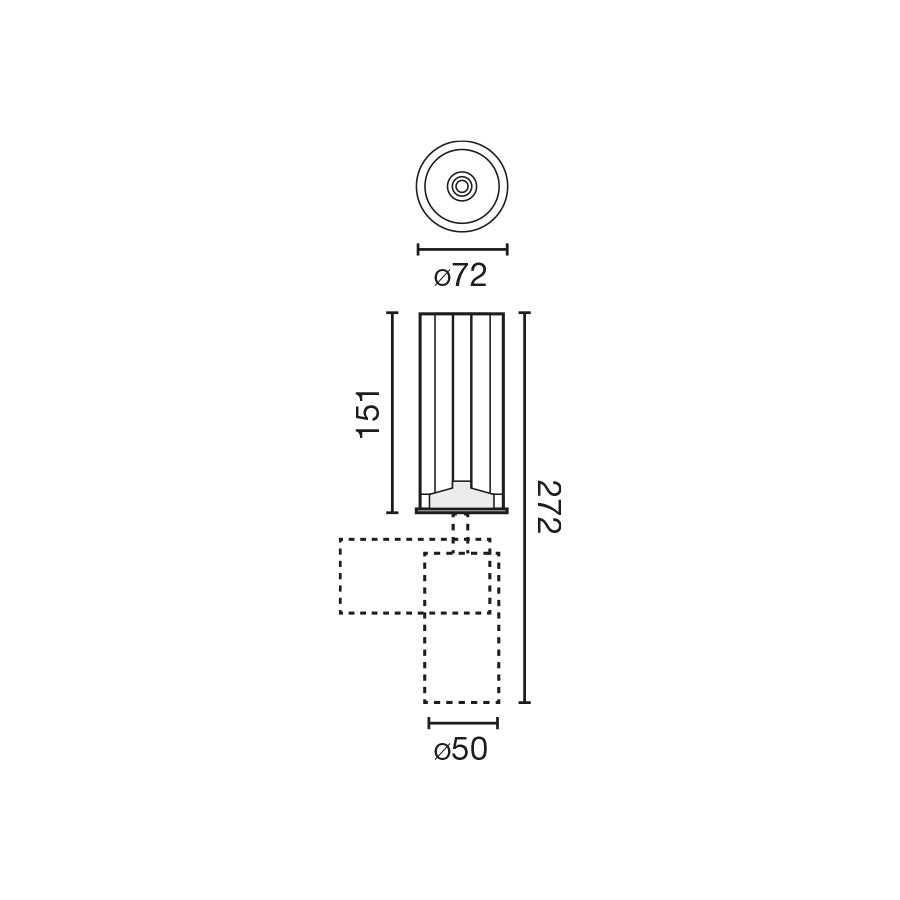 FOST PULLDOWN valge projektor 7W CRI97 4000K 18° DALI