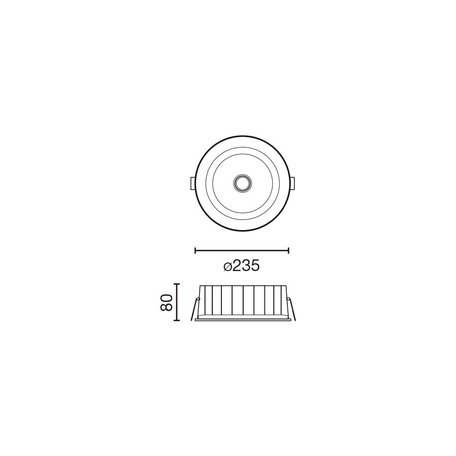 KOBO valge süvistatav valgusti 27W 4000K CRI90 UGR<19 60° IP65