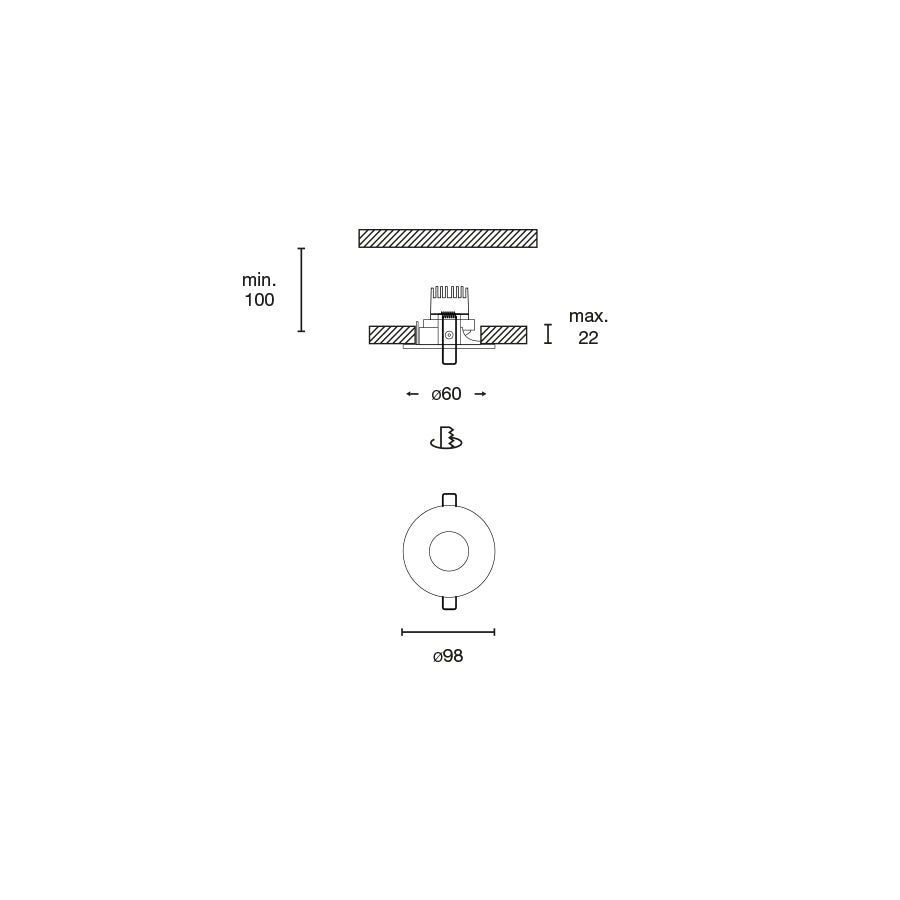 KIRA PINHOLE FIX IP65 10W white 36º 4000K DALI