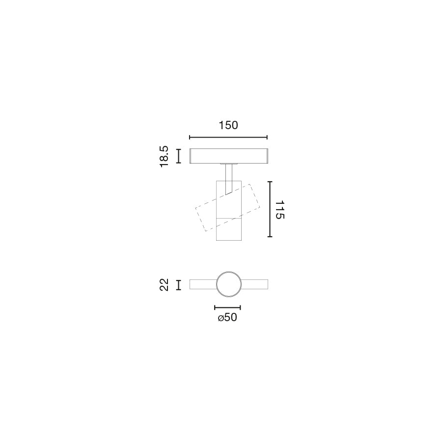 NESO SLIM LINSS 10W must 50º 2700K CRI90 DALI