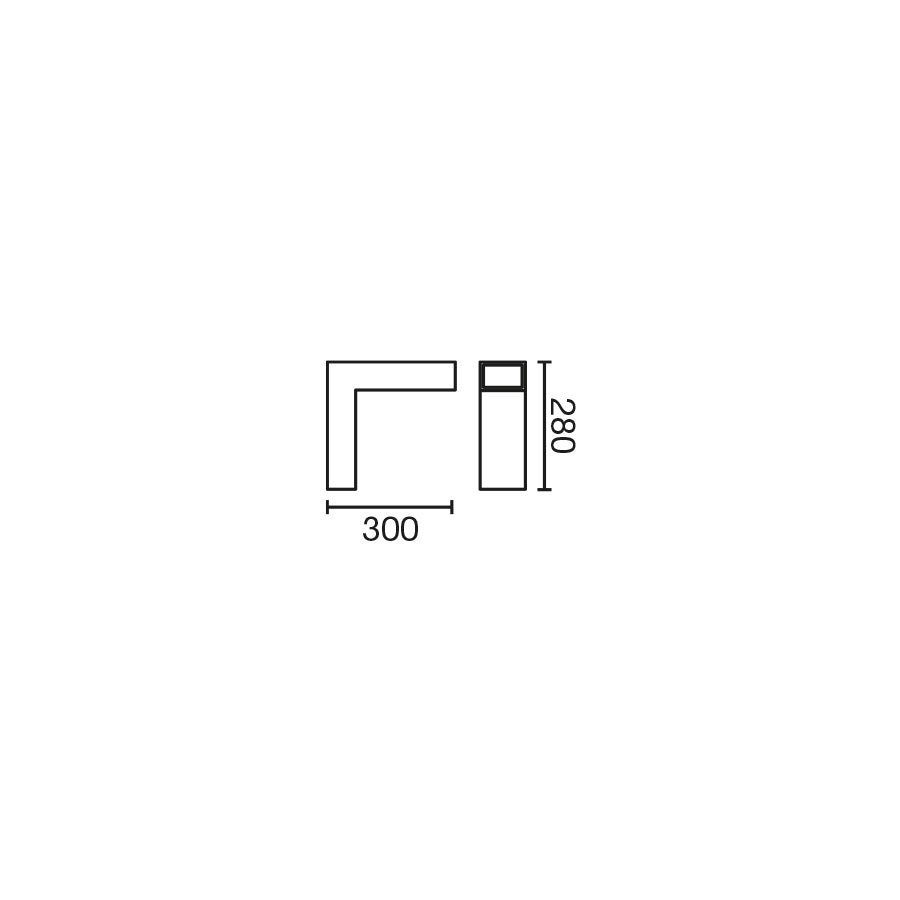 VIA L Surface prismatic 3000K 400mA white Casambi