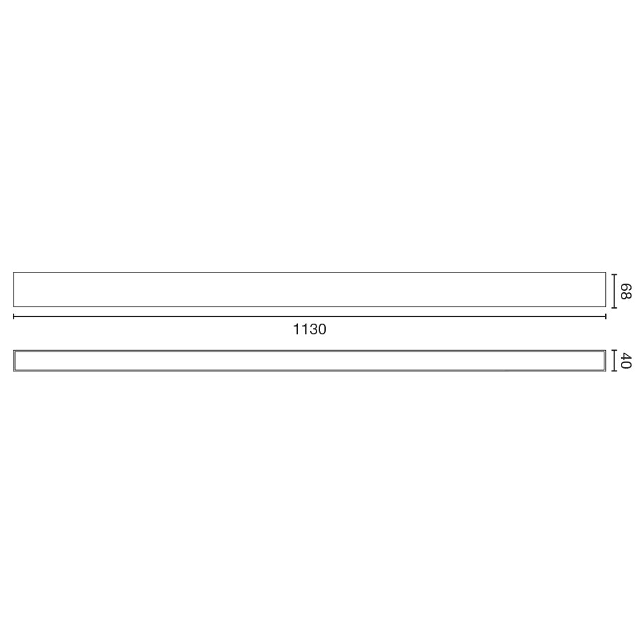 VIA EVO wall up&down 1130 51+21W 3000K white Casambi