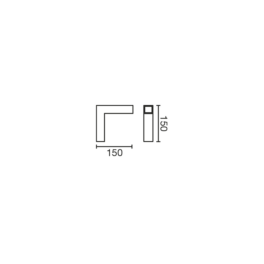 LUVA DECO CORNER Surface black 6W 3000K CASAMBI