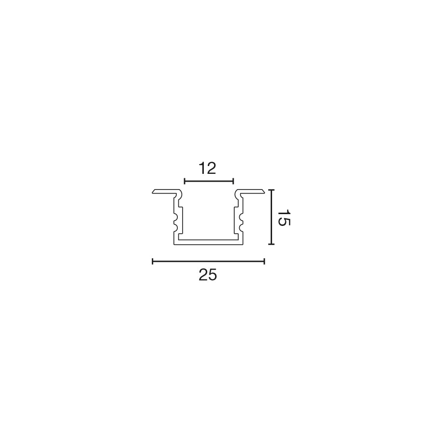 Profile downlight white 2M