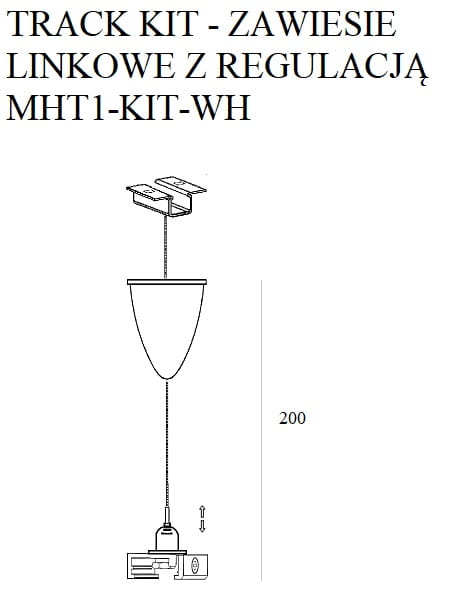 Maxlight MHT1-KIT-BK Suspension à câble réglable de 2m