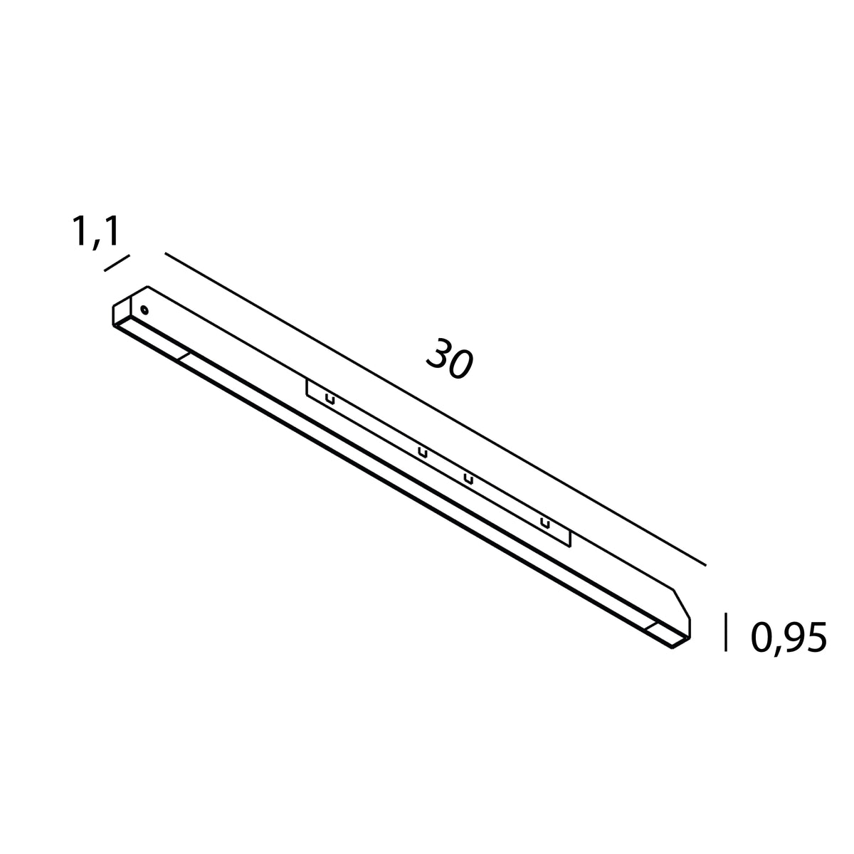 MAXLIGHT N0008N Micro11 Ligne plate 12W Marche/Arrêt