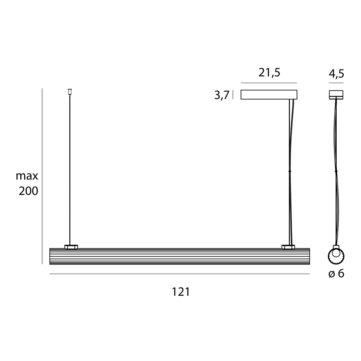 Maxlight P0621 Fayette 121cm