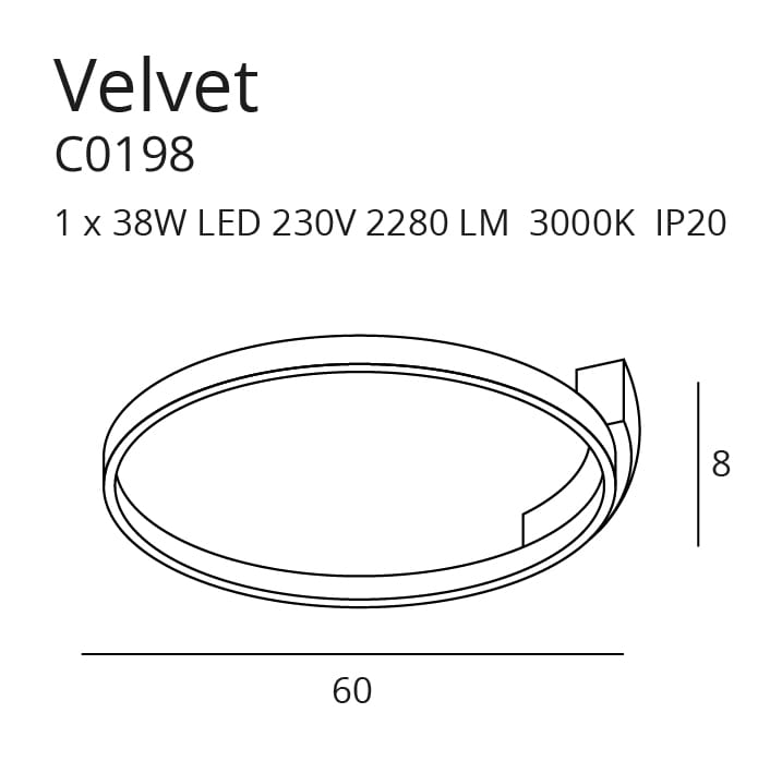 Maxlight C0198 Velvet 60cm