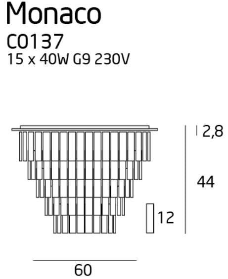 Maxlight C0137 Monaco 60cm