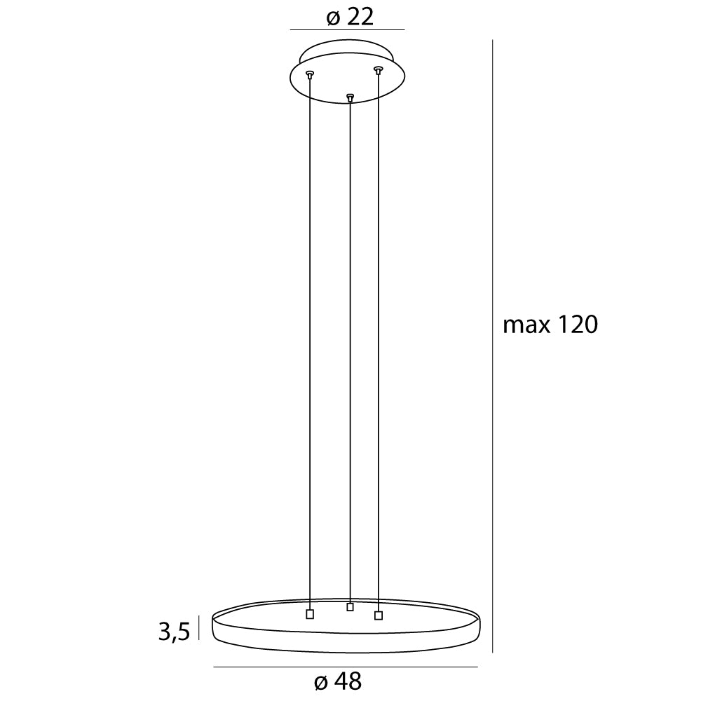 Maxlight P0556 Vik 48 cm