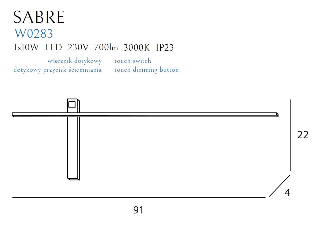 Maxlight W0283 Sabre 91cm