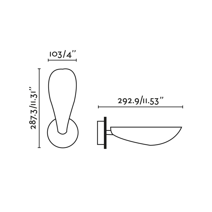 LIGGERA Black wall lamp