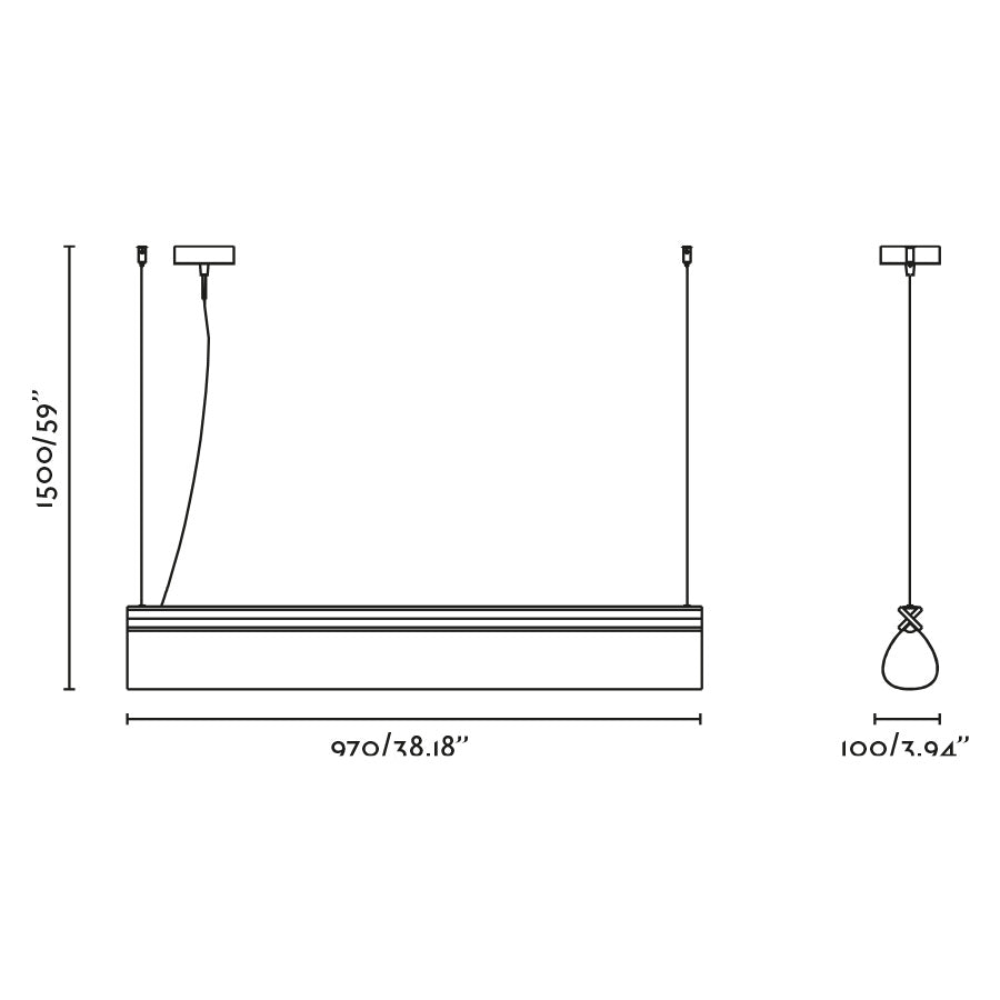 CATA Walnut pendant light