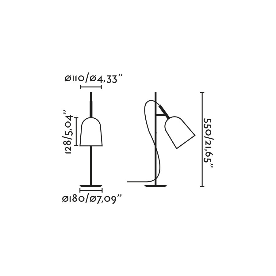STUDIO White table lamp