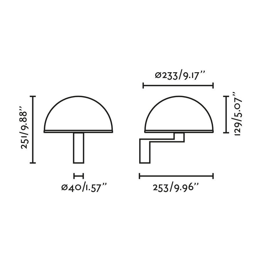 DOME Wall lamp black
