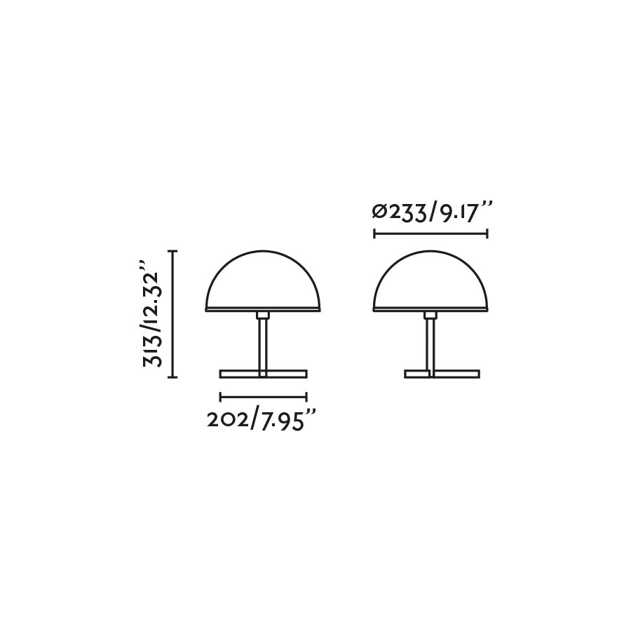 DOME S Table lamp black