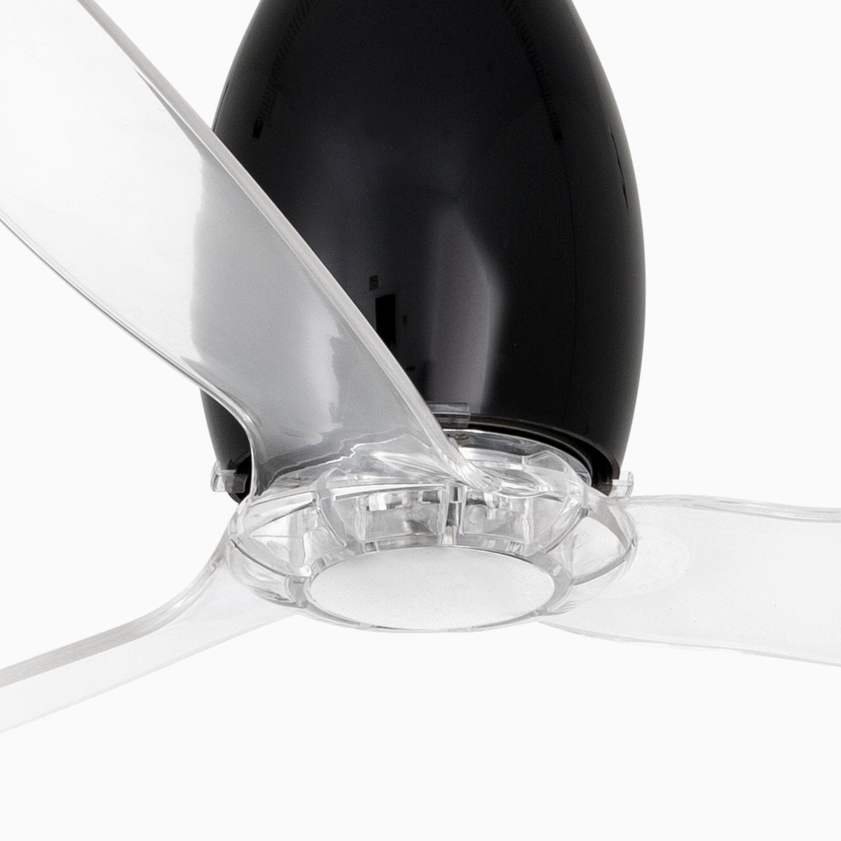 Потолочный вентилятор без подсветки ETERFAN Ø1280 MM GLOSS BLACK TRANSPARENT BLADES