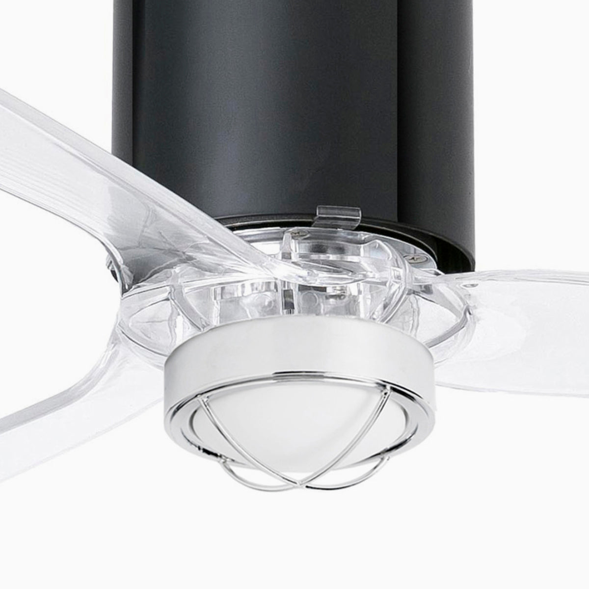 Takfläkt med belysning MINITUBEFAN Ø1280MM BLANKSVART 3 FLÄKTBLAD 17W 3000K