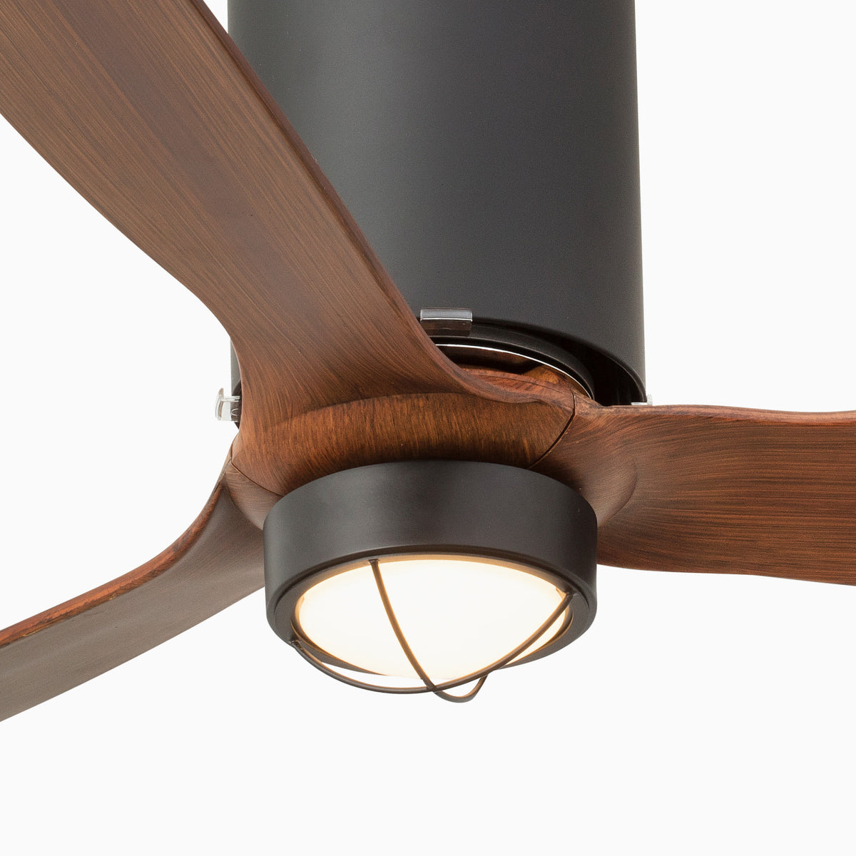 MINI TUBE FAN M LED Matt black/walnut 3000K