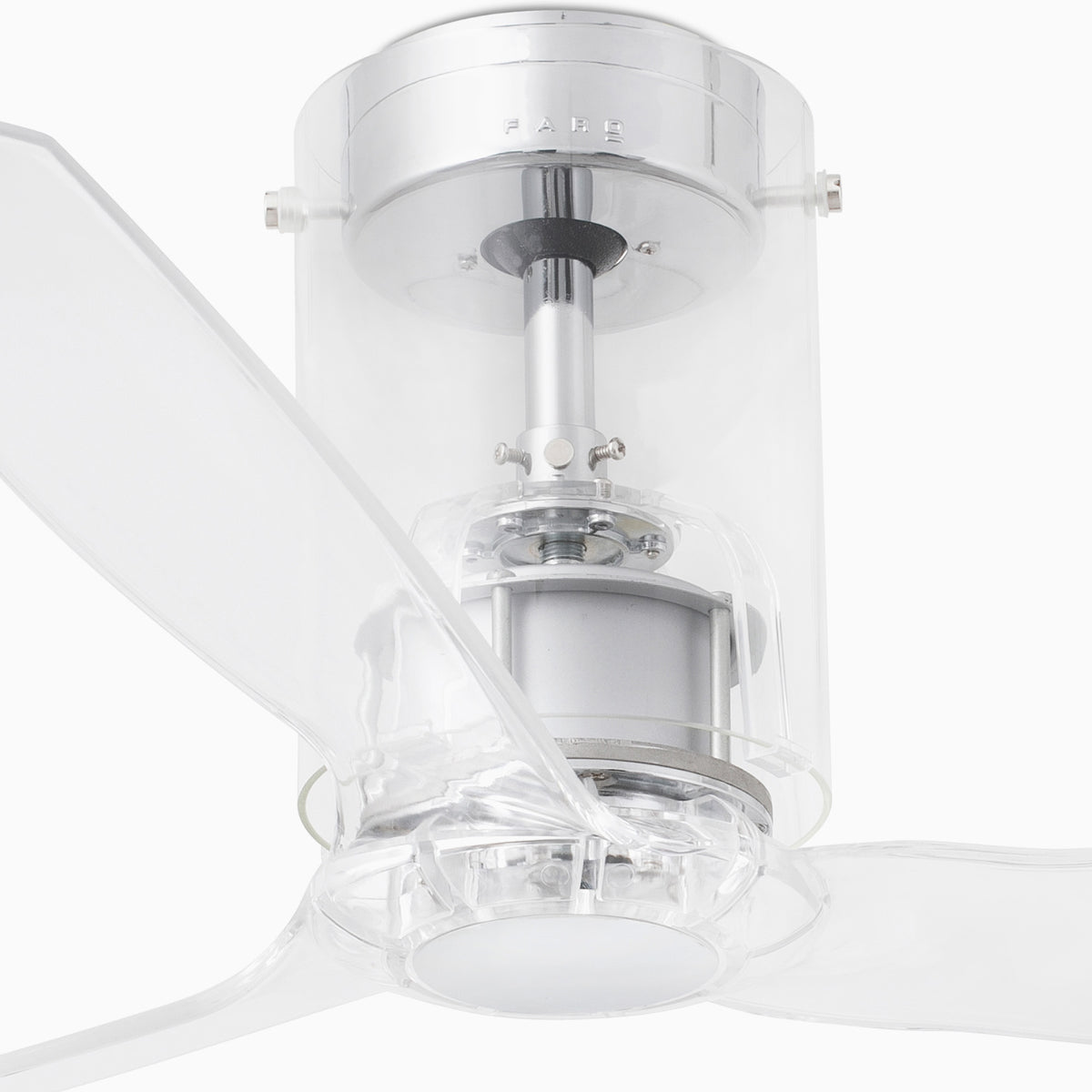 Ventilatore da soffitto senza luce MINI TUBE FAN Ø1280 MM CRISTALLO 3 PALE