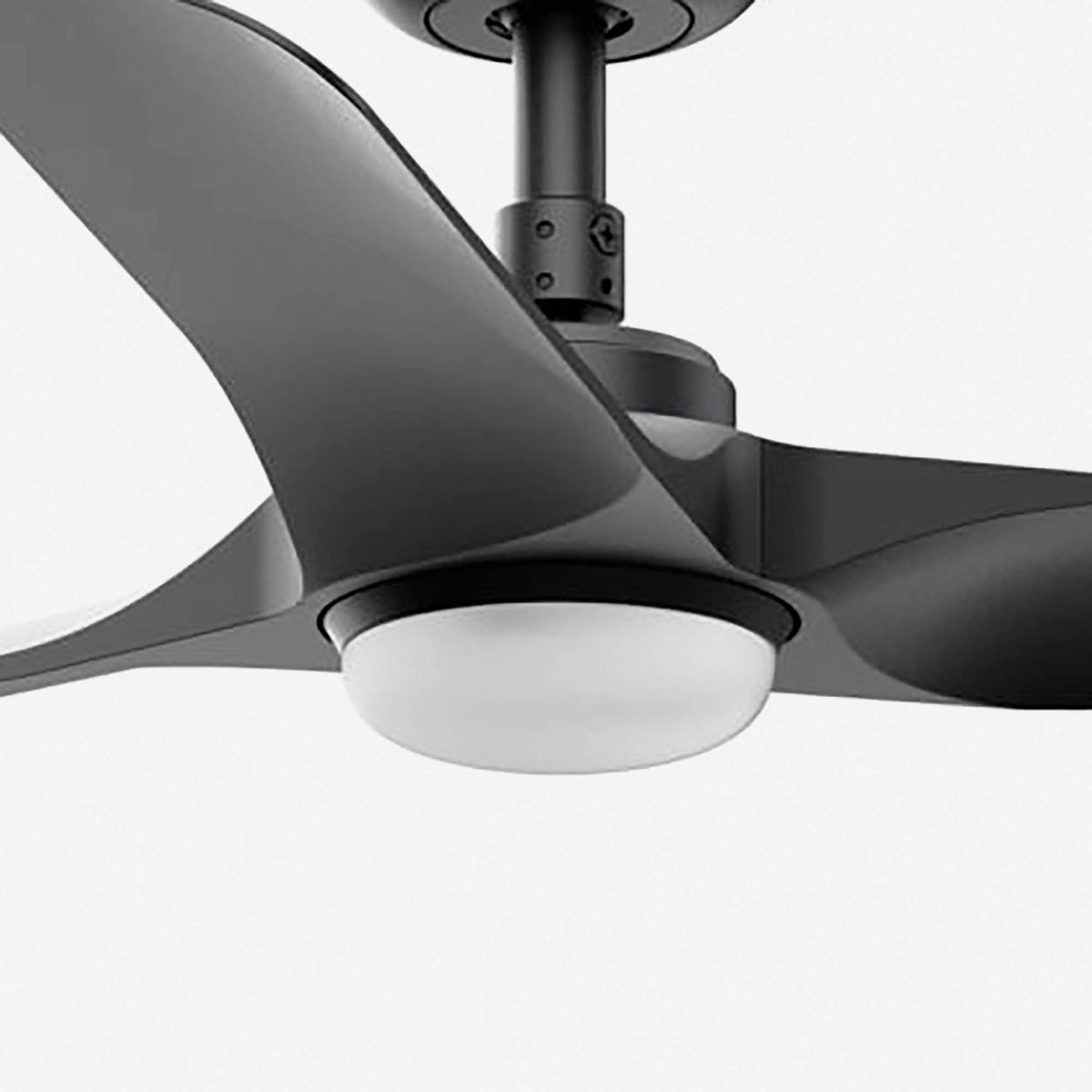 Kattotuuletin valolla HEY S Ø900mm BLACK 3 P BLACK LED 10W CCT