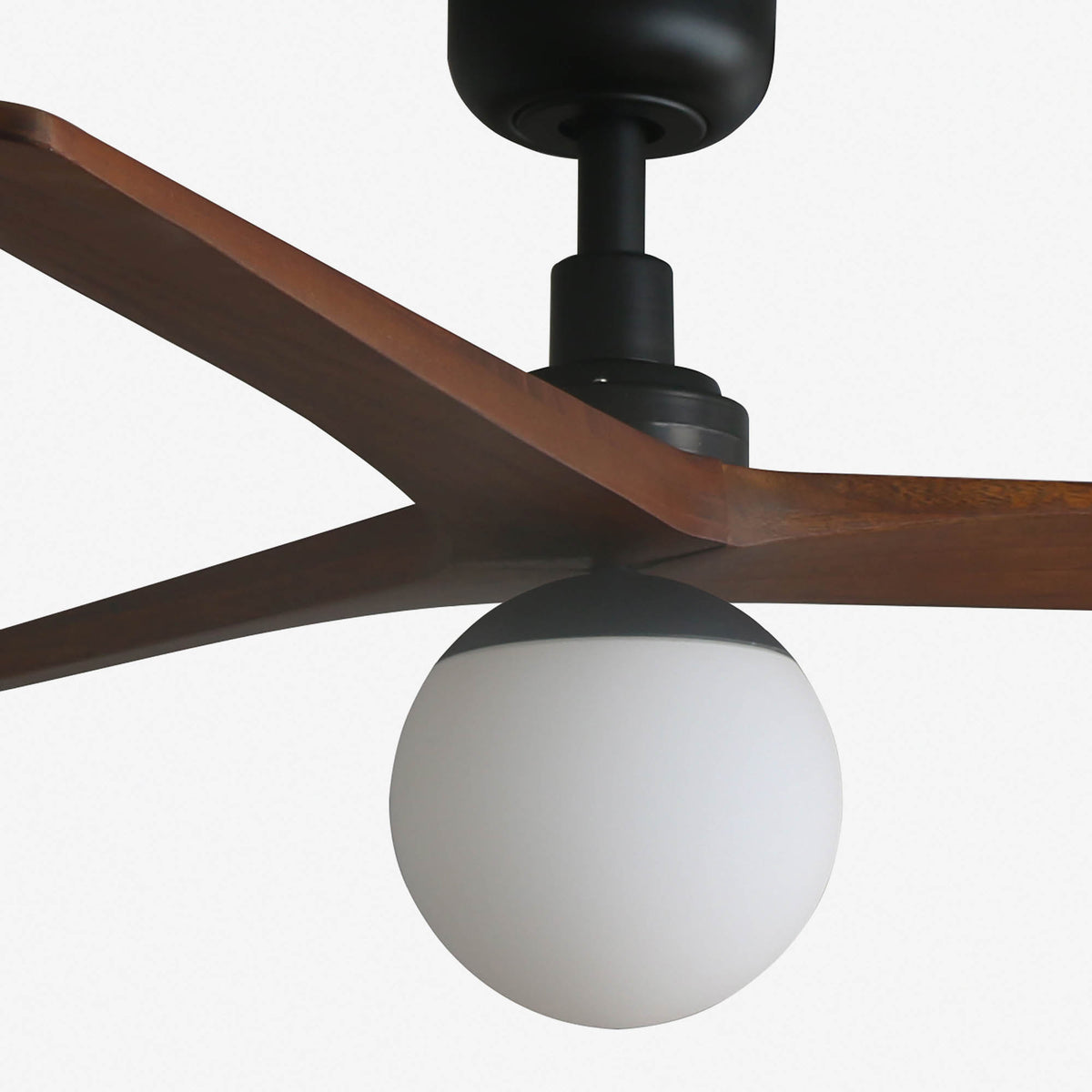 Ceiling fan with light KLIM M Ø1250 BLACK 3P WALNUT 1XE27 TUYA