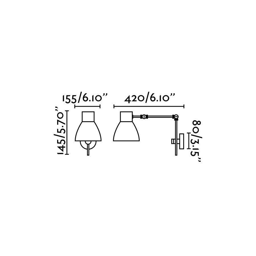 CELIA Black wall lamp