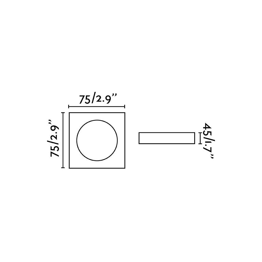 NEÓN SQ Black süvistatav lamp