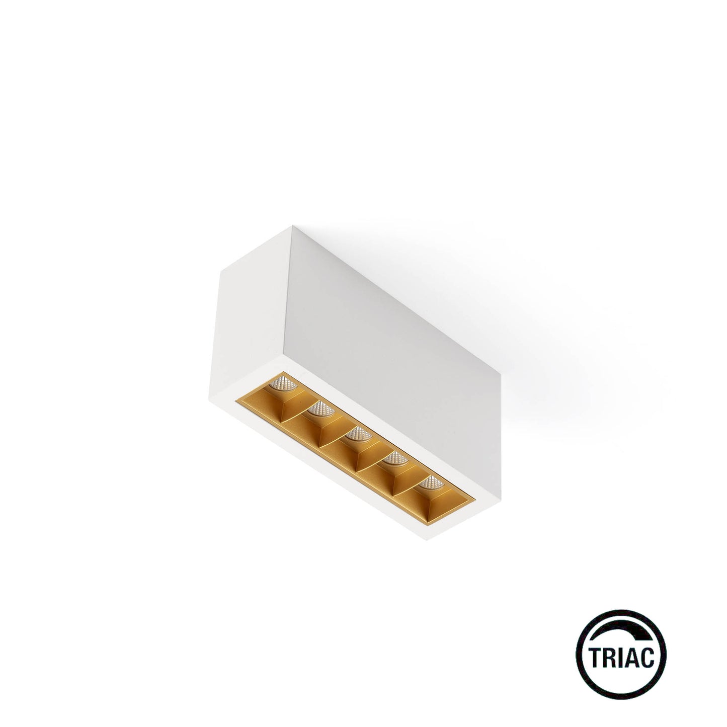 TROOP Superficie 5x2W white-gold 48° 3000K CRI90 TRIAC