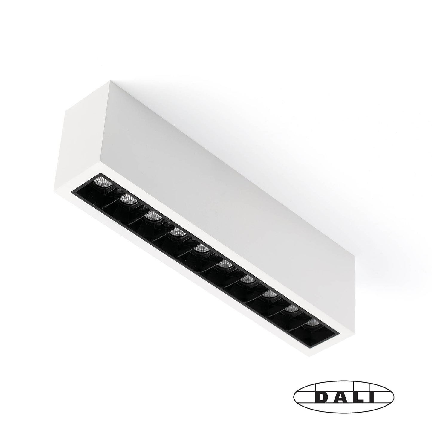 TROOP Superficie 10x2W white-black 15° 4000K CRI90 DALI