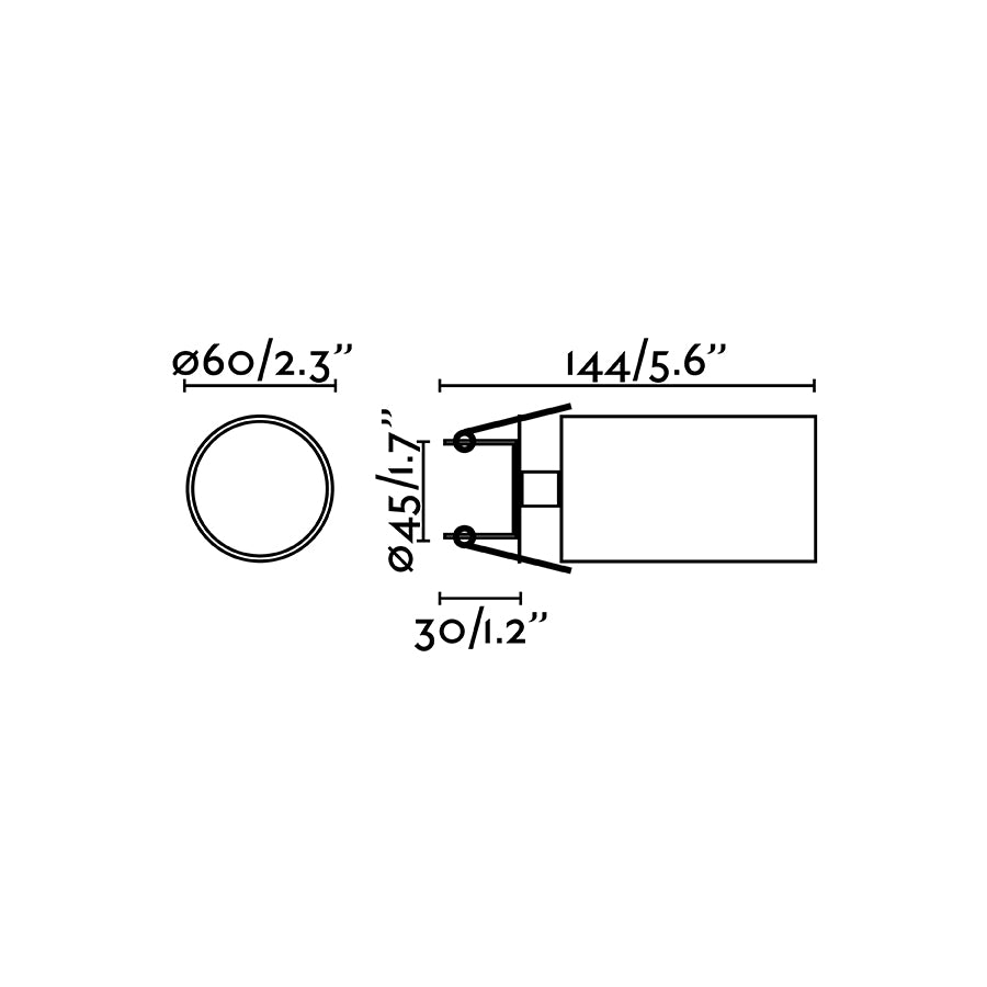 STAN Black recessed lamp