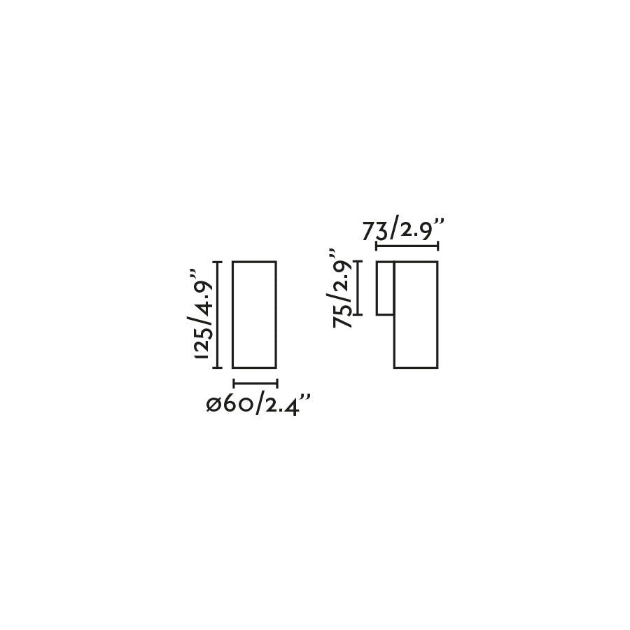 STAN 1L Aluminium wall light 1xGU10