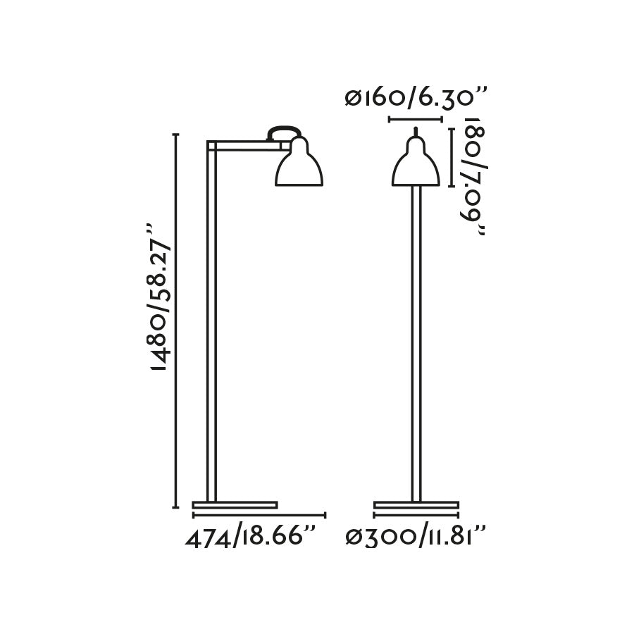 VENICE Black floor lamp