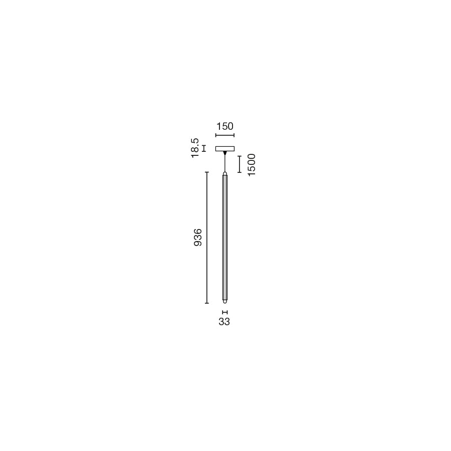 NESO SLIM LUMINA 900 1L Pendant black 18W 2200K DALI