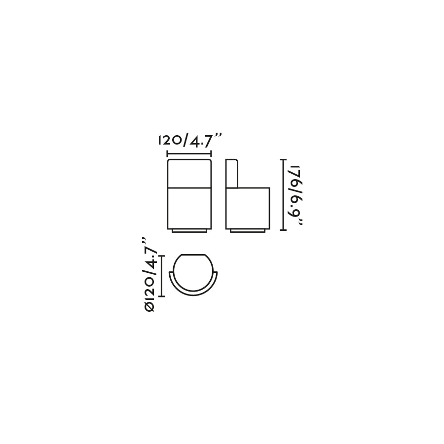 NOBORU SLIM Wall washer adjustable dark gray GU10