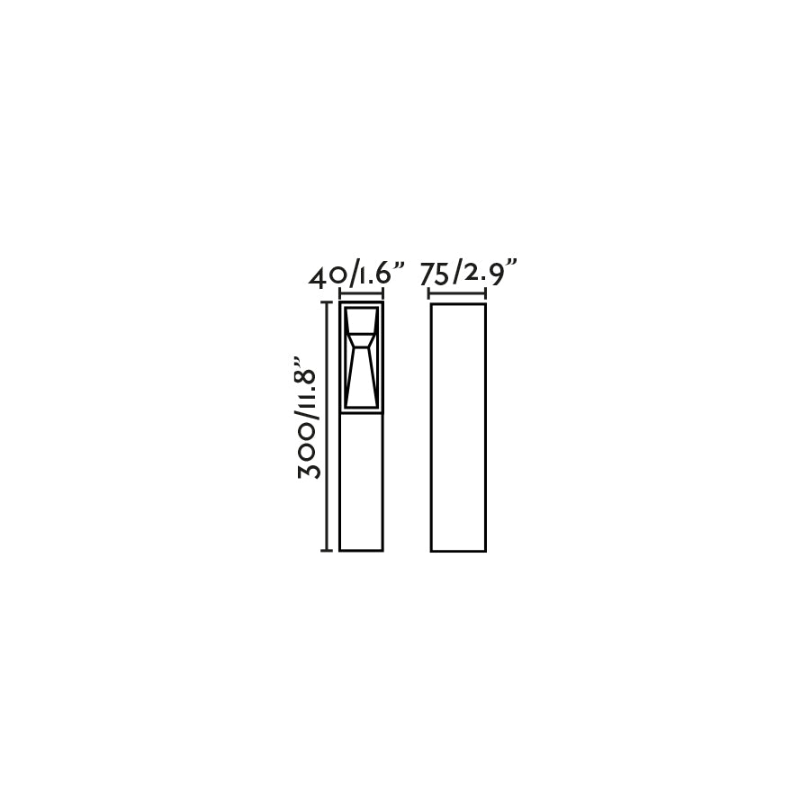 TIL Brown rust bollard 3W 2700K 24V