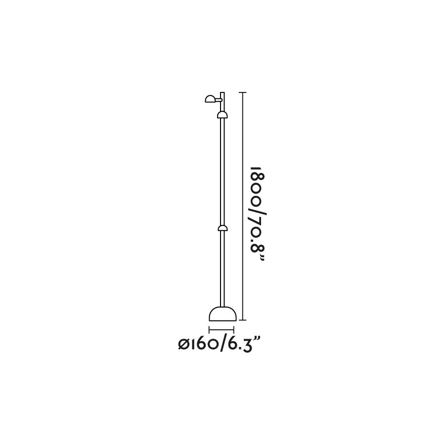 BROT 1800 Black lamp with cable