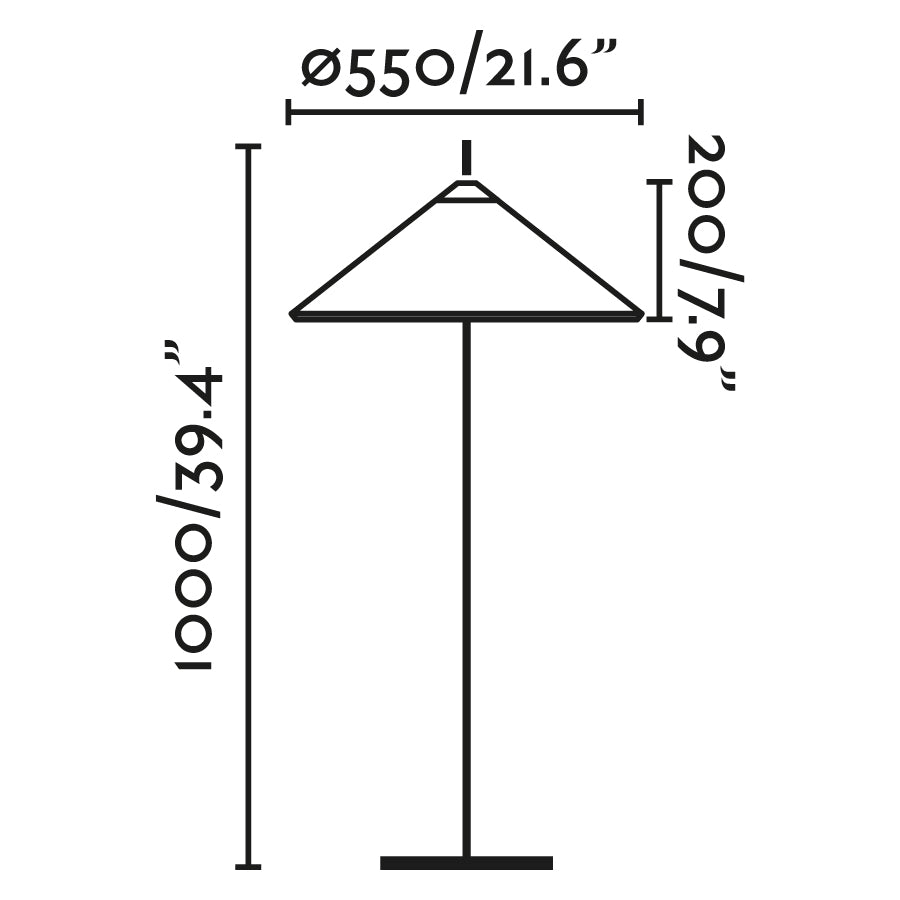 SAIGON OUT 1150 R55 Grey/Matt white floor lamp