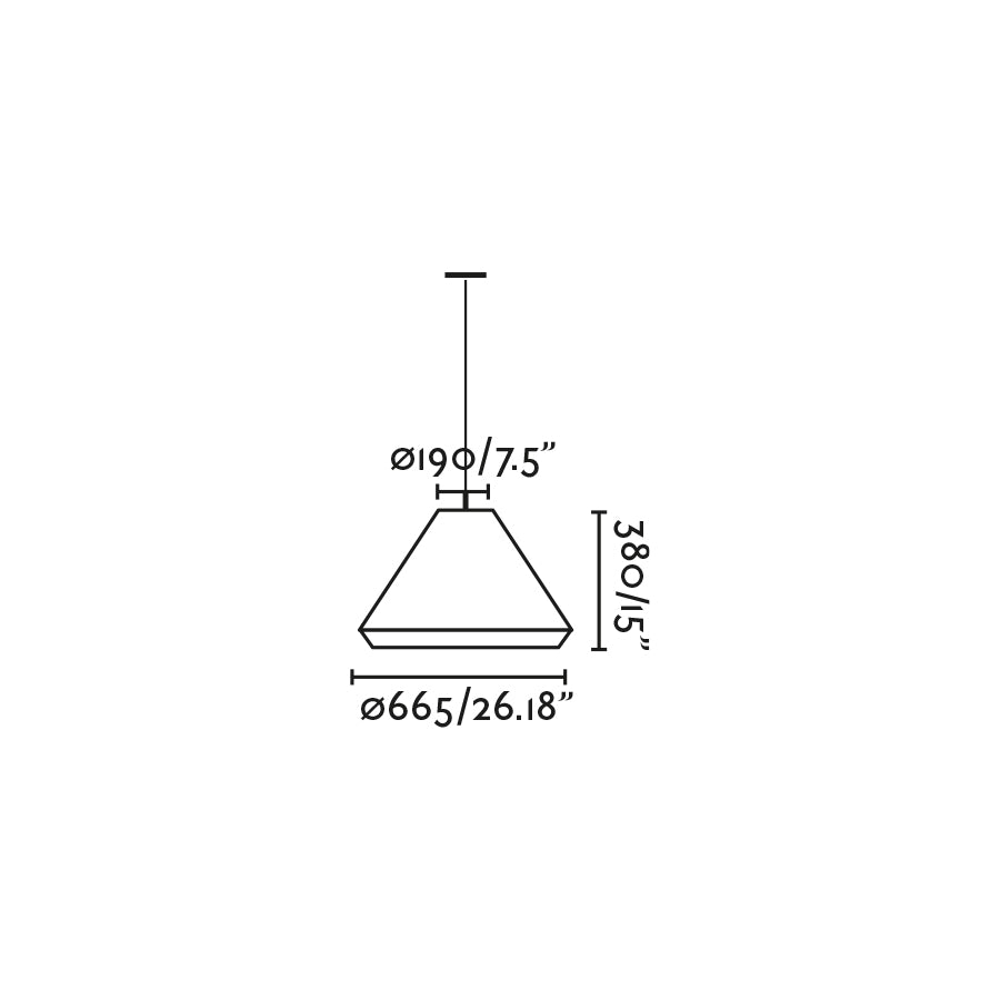 SAIGON OUT C70 Grey/beige pendant lamp cone cap