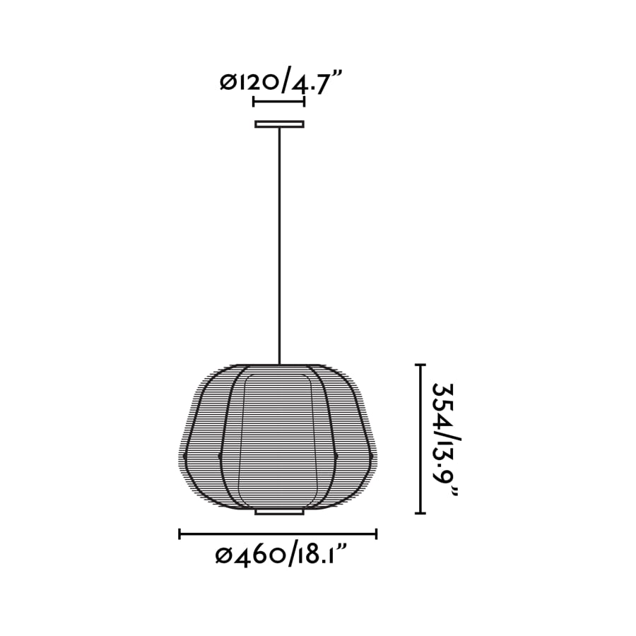 NARA Black pendant lamp