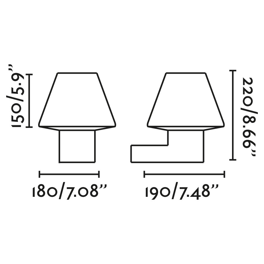 MISTU Dark grey wall lamp