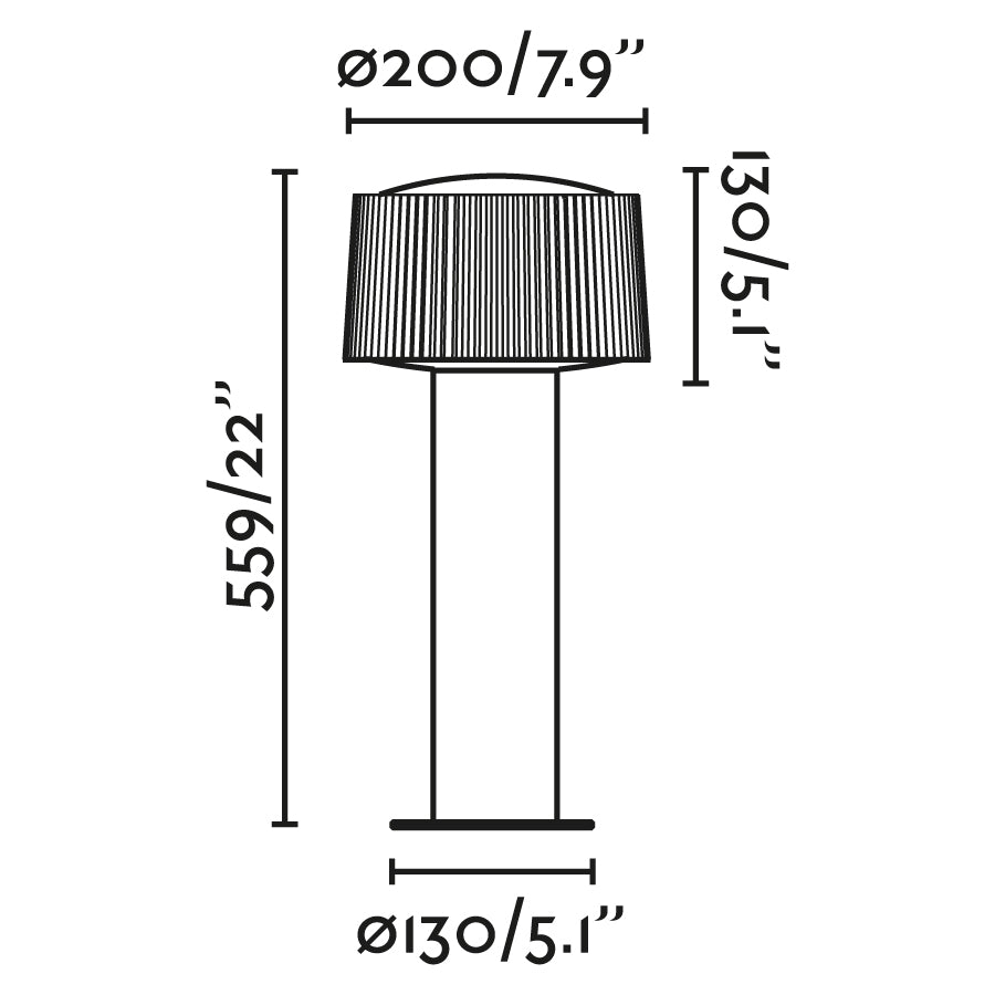 MUFFIN 559 Dark grey post lamp