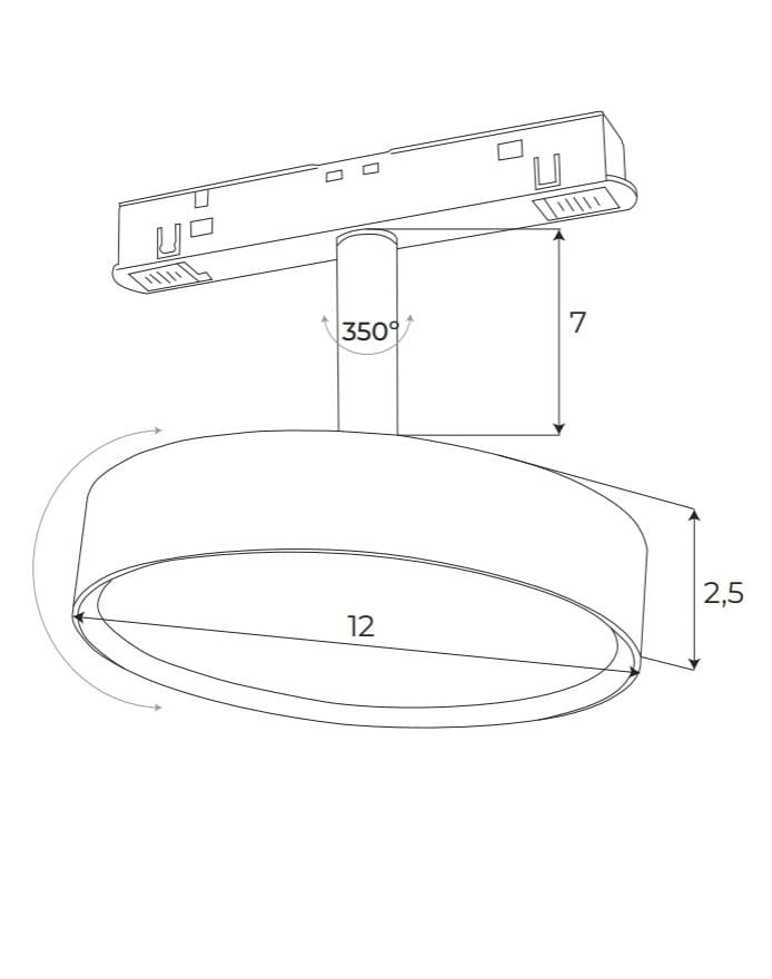 Maxlight M0014D Magnetkohtvalgusti 12W Dali