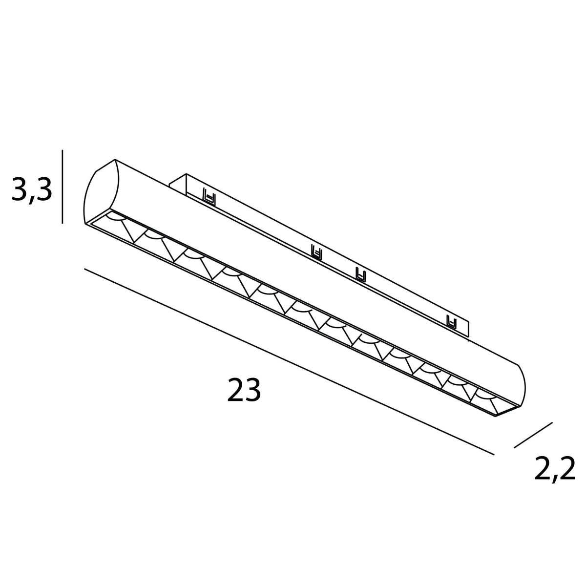 MAXLIGHT N0003N Micro11 Rotatable grid 12W On/Off