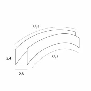 Maxlight MT0036 Magnetic High-profile surface-mounted track arc