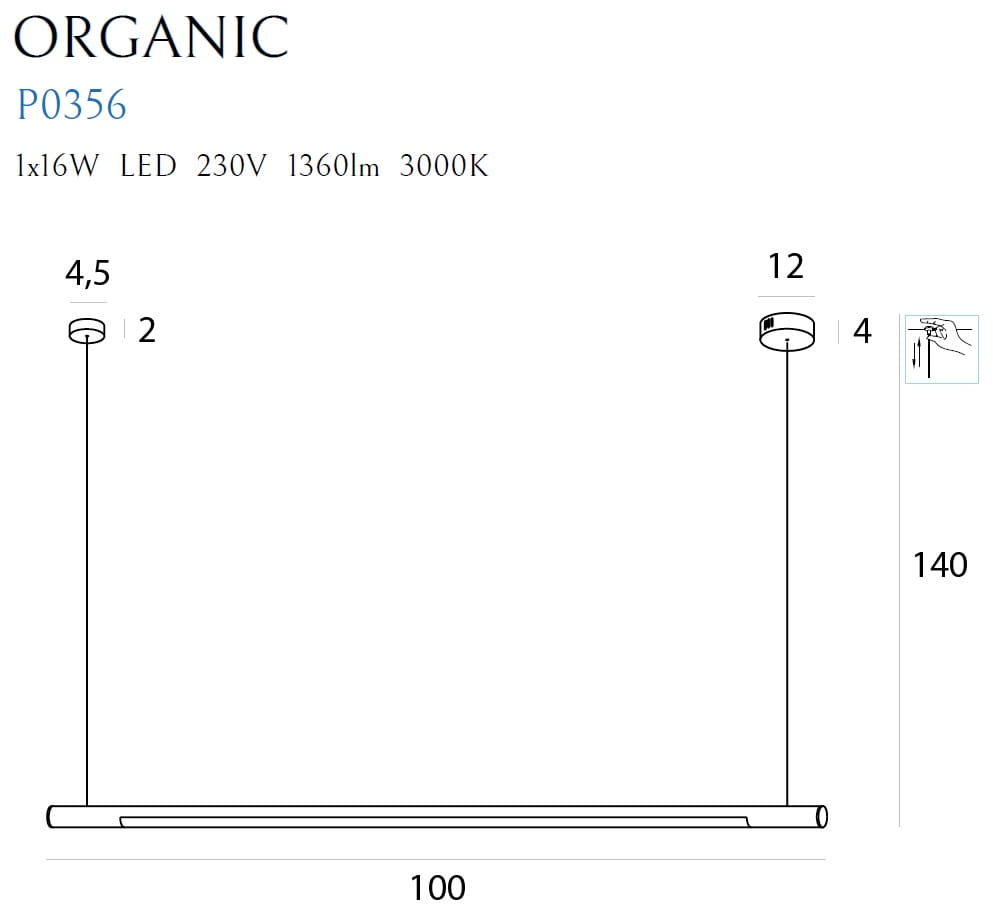 Maxlight P0356D Organic Horizon 100cm