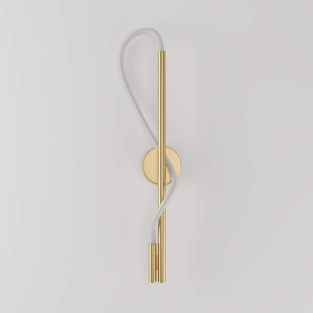 Aplique de pared de tela dorado moderno Tau 130 mm